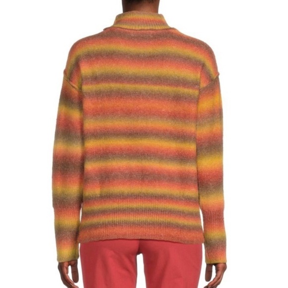 BEACH LUNCH LOUNGE Shadow Wool Blend Ombré Oversized Turtleneck Sweater XL - Picture 3 of 10